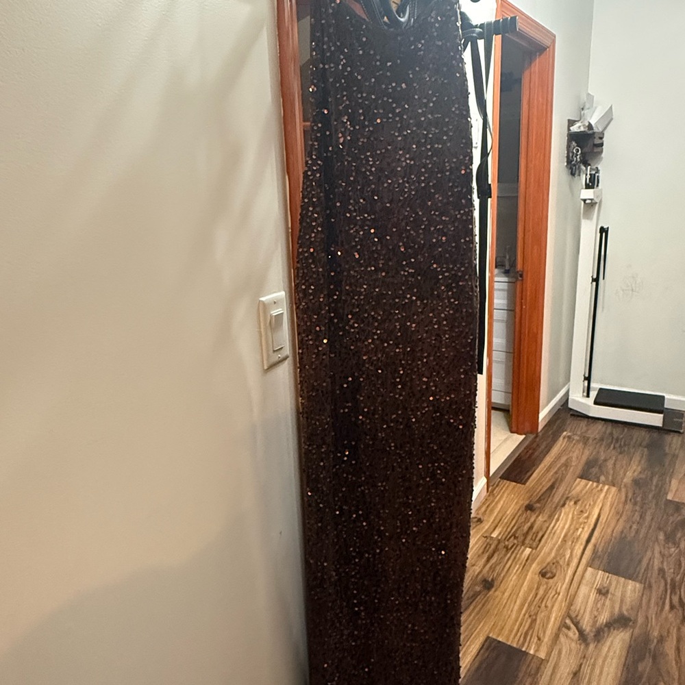 JLUXLABEL Sparkling Brown Maxi Dress